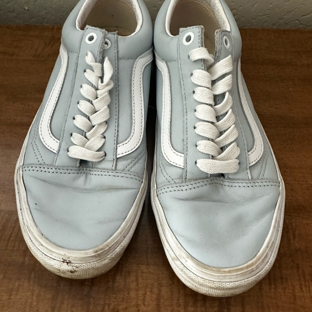 Vans Light Gray and White Sneakers